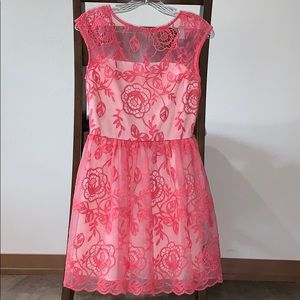 Pink flower dress